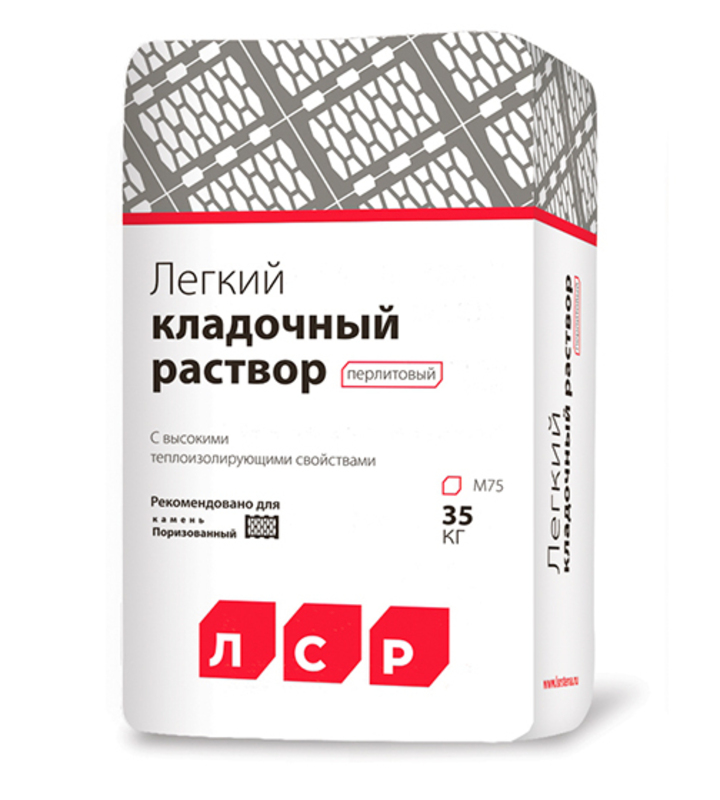 Легкий кладочный перлитовый раствор ЛСР зимний (ПМД -15) 35 кг